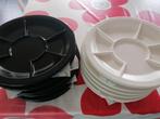 6 witte borden en 6 zwarte borden, Huis en Inrichting, Keuken | Servies, Ophalen, Zo goed als nieuw, Bord(en)