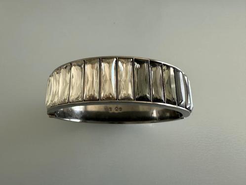 Matrix armband Swarovski ziirkonia perf. staat gratis verz., Handtassen en Accessoires, Armbanden, Zo goed als nieuw, Staal, Zilver