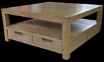 Eik massief - salontafel - 100 x 100 x 45 cm h, Huis en Inrichting, Tafels | Salontafels, Ophalen, 50 tot 100 cm, 50 tot 100 cm