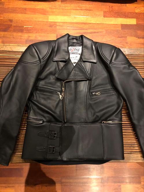 Echt leer-echt bikerjack met afneembare riemmaat (M Big S), Kleding | Heren, Overige Herenkleding, Nieuw, Ophalen of Verzenden