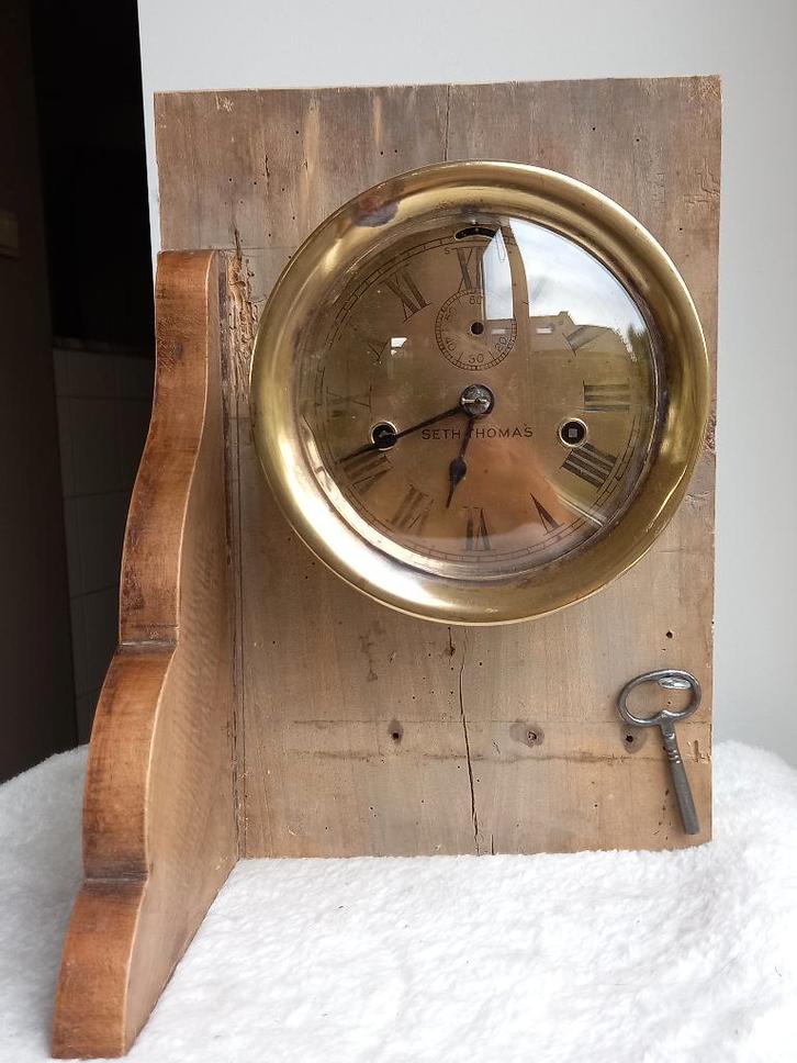 Scheepsklok ca 1910 USA Seth Thomas, Verzamelen, Scheepvaart, Gebruikt, Gebruiksvoorwerp, Motorboot of Zeilboot, Ophalen of Verzenden