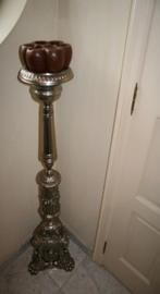 Kandelaar zilver kleurig  120 cm hoog prijs 175 euro INKOOP, Ophalen, Zilver, Kandelaar