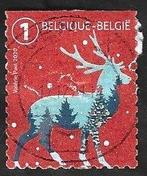 1 Postzegel België 2020 Eindjaar Hert, Kerst, Ophalen of Verzenden, Gestempeld, 1e dag stempel