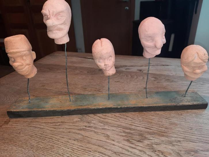 Poppenkoppen/Papier-maché, Antiek en Kunst, Curiosa en Brocante, Ophalen of Verzenden