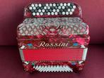 Z.g.a.n. kleine italiaanse Rossini knopaccordeon.Do3.60 bas, Enlèvement ou Envoi, Comme neuf, Avec bretelles, 60 basses