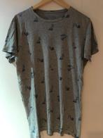 T-shirt gris clairs + motifs Pull&Bear T M, Taille 48/50 (M), Porté, Enlèvement ou Envoi, Gris