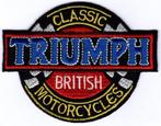Triumph Classic British motorcycle stoffen opstrijk patch em, Verzenden, Nieuw