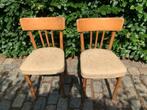 2 vintage KOK stoelen. Beukenhout met skai leren zitting., Ophalen, Gebruikt, Hout