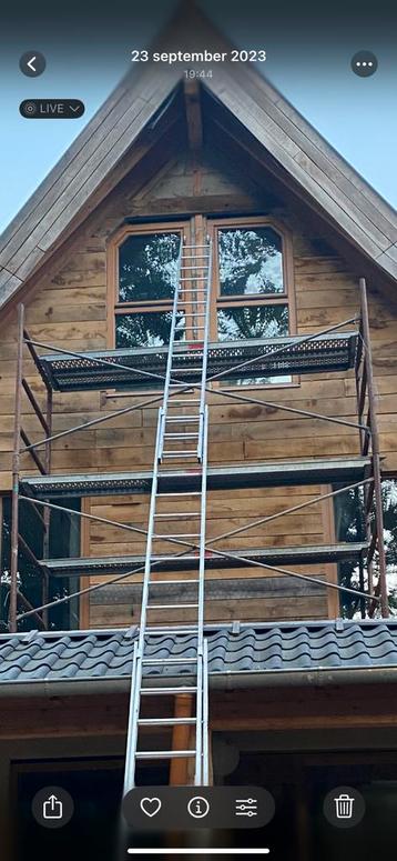 IJzeren stelling, 38m2, Enlèvement, Utilisé, Échafaudage de façade, 5 mètres de hauteur ou plus