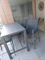 Barset hoge tafel met 4 stoelen. Nieuwstaat., Ophalen, Zo goed als nieuw, 4 zitplaatsen