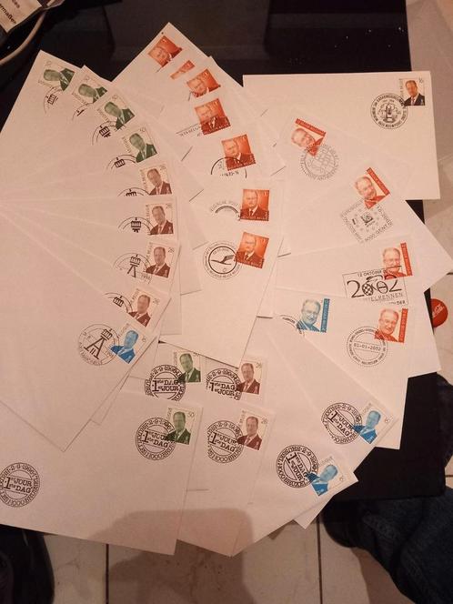 Cto stempel op zegels koning Albert ongeadresseerde stukken, Postzegels en Munten, Postzegels | Eerstedagenveloppen, Ophalen of Verzenden