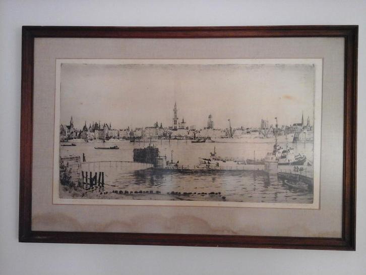 ETS VAN ROMAIN MALFLIET " REDE VAN ANTWERPEN " NR 42 VAN 100, Antiquités & Art, Art | Eaux-fortes & Gravures, Enlèvement