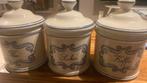 Vintage Charme: Drie Voorraadpotten (Delfts Blauw Stijl), Ophalen, Gebruikt