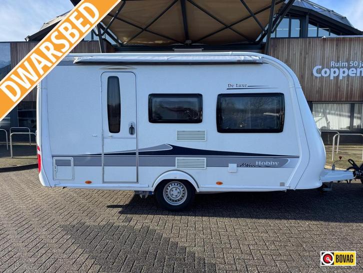 Hobby De Luxe 400 SF 2013 MOVER + UNICO!, Caravans en Kamperen, Caravans, tot en met 4, 1000 - 1250 kg, Treinzit, Hobby, Vast bed