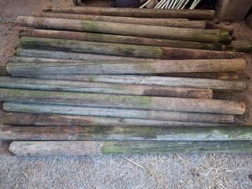 Houten palen beschikbaar voor biedingen