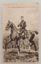 WW I - PC - ‘Le Roi Albert la revue de ses troupes’, Comme neuf, Carte, Photo ou Gravure, Envoi