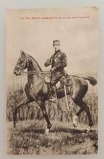 WW I - PC - ‘Le Roi Albert la revue de ses troupes’, Comme neuf, Carte, Photo ou Gravure, Envoi