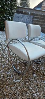 2 fauteuils en simili cuir blanc, Enlèvement, Cuir