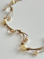 Collier perles nacre Vintage 80’s, Enlèvement ou Envoi, Comme neuf, Blanc, Pierre ou Minéral
