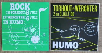 2 oude stickers: Rock Torhout Werchter beschikbaar voor biedingen