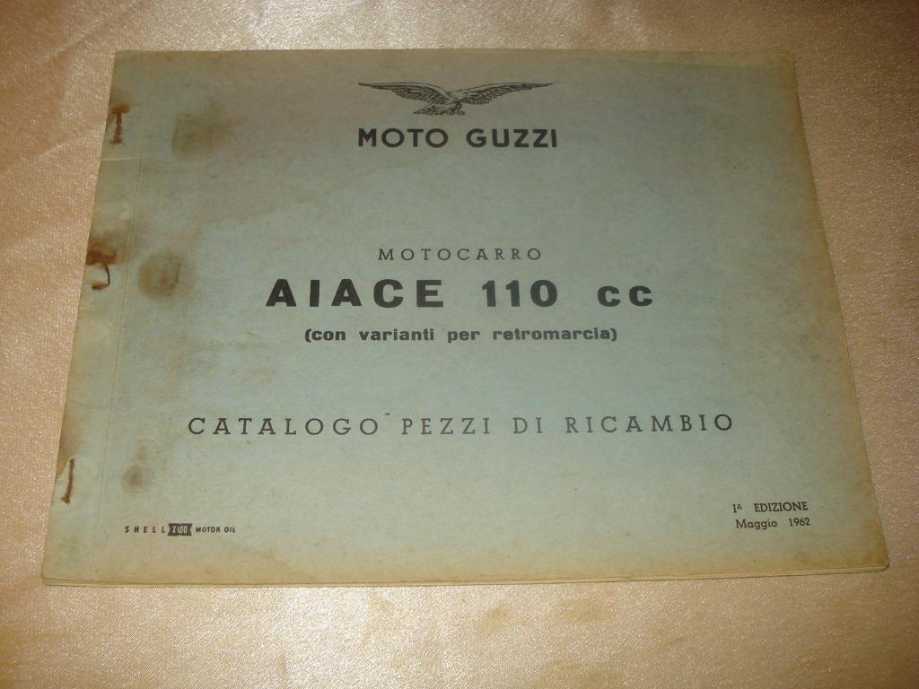 MOTO GUZZI AIACE 110 CC Ancien Catalogue Pièces de Rechange, Enlèvement ou Envoi