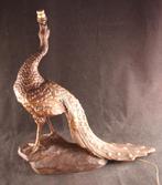 Grote antieke terracotta pauw lamp, Antiek en Kunst, Ophalen of Verzenden