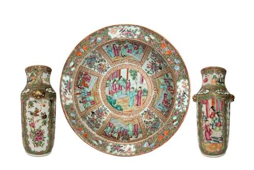 Canton Porselein China Qing-dynastie Guangxu-periode Fam, Antiek en Kunst, Antiek | Porselein, Ophalen of Verzenden