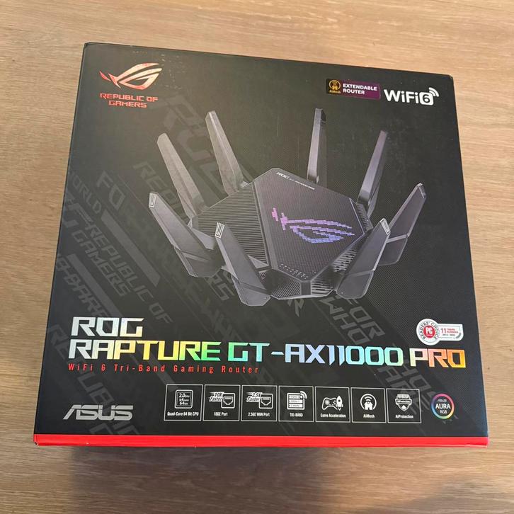 Router - wifi6 - ASUS ROG Rapture GT‑AX11000 Pro, Computers en Software, Routers en Modems, Zo goed als nieuw, Router, Ophalen