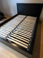 Dubbel bed met latten bodem, Huis en Inrichting, Slaapkamer | Bedden, Ophalen, Zo goed als nieuw