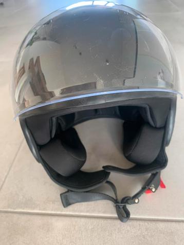 Zwarte (scooter)helm - maat S beschikbaar voor biedingen