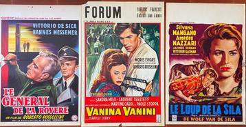 3 belles affiches de films anciennes du Cinema Forum de Brux