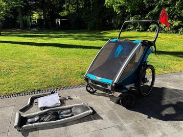 Thule Chariot Cross 2 + Infant Sling + regenhoes, Fietsen en Brommers, Ophalen, Zo goed als nieuw, Thule, Vering
