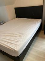 Gratis boxspring (met licht schade, zonder matras), Huis en Inrichting, Ophalen, Gebruikt, Zwart, Tweepersoons