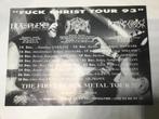 F.CK christ tour ‘93 flyers., Cd's en Dvd's, Cd's | Hardrock en Metal, Ophalen of Verzenden, Zo goed als nieuw
