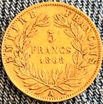 5 frank gouden munt Napoleon III 1868 A, Ophalen of Verzenden, Frankrijk, Goud