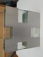 Een modern rechthoekig vaasje in glas kleur doorgeven en gri, Huis en Inrichting, Woonaccessoires | Vazen, Ophalen, Zo goed als nieuw