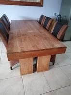 Grote teak houten tafel, 200 cm of meer, Echt teakhouten tafel met laden, 100 tot 150 cm, Teakhout