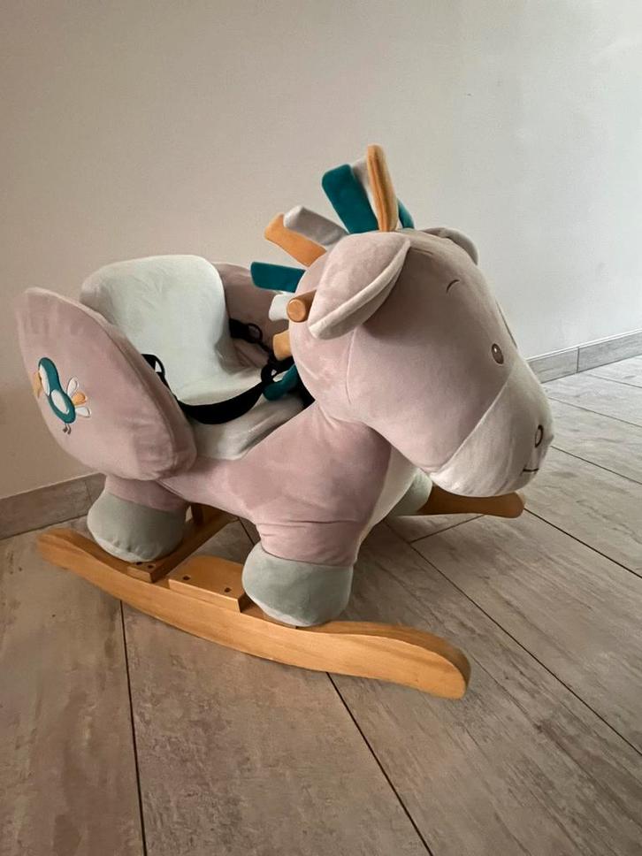 Nattou schommelpaard, Kinderen en Baby's, Speelgoed | Hobbelfiguren, Zo goed als nieuw, Ophalen
