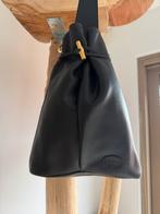 Sac à bandoulière triangulaire en cuir Vintage Longchamp, Enlèvement ou Envoi, Utilisé, Bleu, Shopper