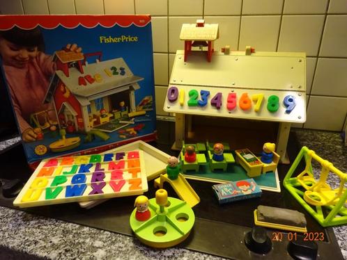 Fisher price,retro schooltje*VOLLEDIG*VINTAGE*NIEUWSTAAT*, Kinderen en Baby's, Speelgoed | Fisher-Price, Ophalen of Verzenden