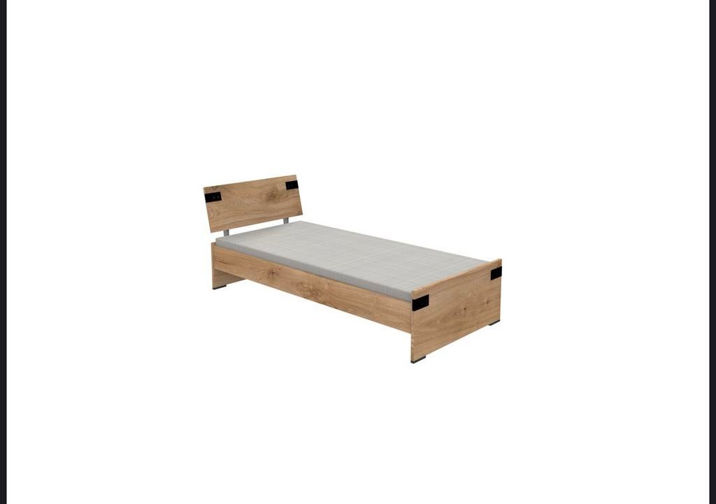 Bed liverpool 90 x 200, Huis en Inrichting, Slaapkamer | Bedden, Zo goed als nieuw, Eenpersoons, 90 cm, 200 cm, Hout, Bruin, Ophalen