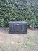 Opbergbox | Zwart | Retro | Vintage | Houten kist, Huis en Inrichting, Woonaccessoires | Kisten, Ophalen, Gebruikt, 50 tot 75 cm