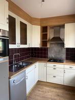 Keuken - hoekopstelling - beige & hout, Ophalen, Gebruikt, Hoekkeuken, Hout