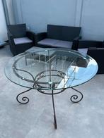 Metal table+4 chairs, Ophalen, Zo goed als nieuw