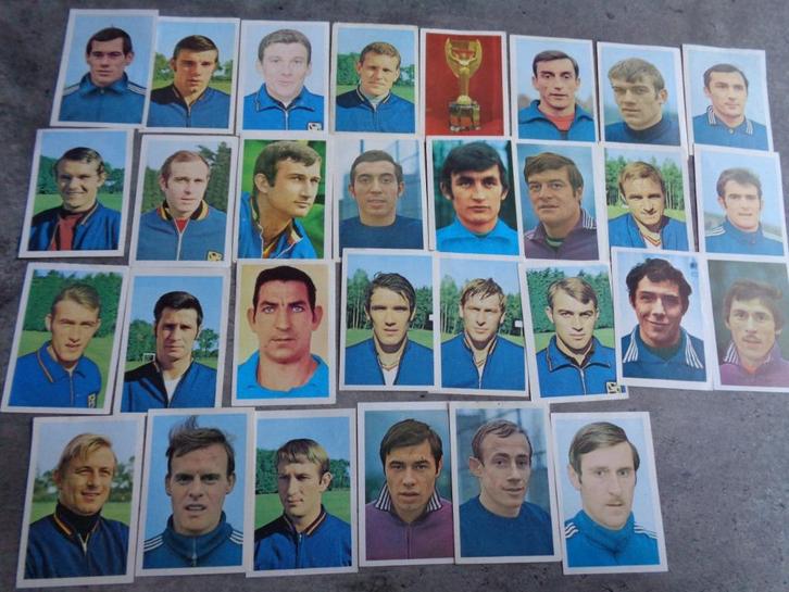 Voetbal WORLD CUP MEXICO 70 WK 1970 30X BELGIE prenten, Hobby en Vrije tijd, Stickers en Plaatjes, Verzenden
