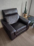 Lederen éénpersoonszetel met relax, Huis en Inrichting, Fauteuils, Ophalen, Gebruikt, 75 tot 100 cm, Leer