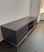 Massief hout tv meubel met rvs pootjes, Huis en Inrichting, Ophalen, Zo goed als nieuw