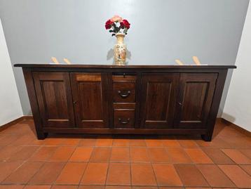 Massief houten tafel, dressoir, vitrine kast, salontafel, Enlèvement, Utilisé