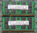 2 GB 667 MHz DDR2-laptopgeheugen (2x1 GB), Computers en Software, RAM geheugen, Gebruikt, Ophalen of Verzenden, DDR2, 2 GB