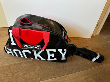 Hockeyzak zwart/rood "I love Hockey" (in perfecte staat)